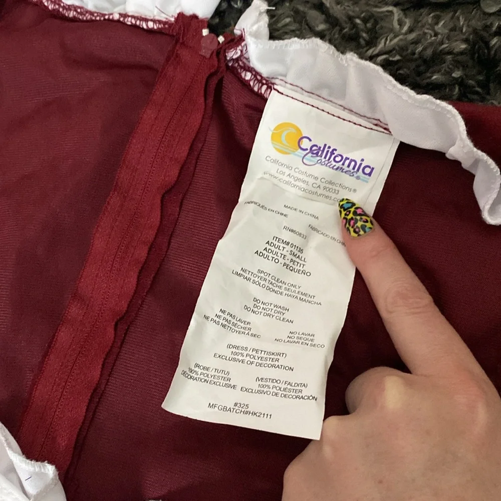 Bavarian Beer Maid Costume - Red, Green, Black - Picture 3 of 5